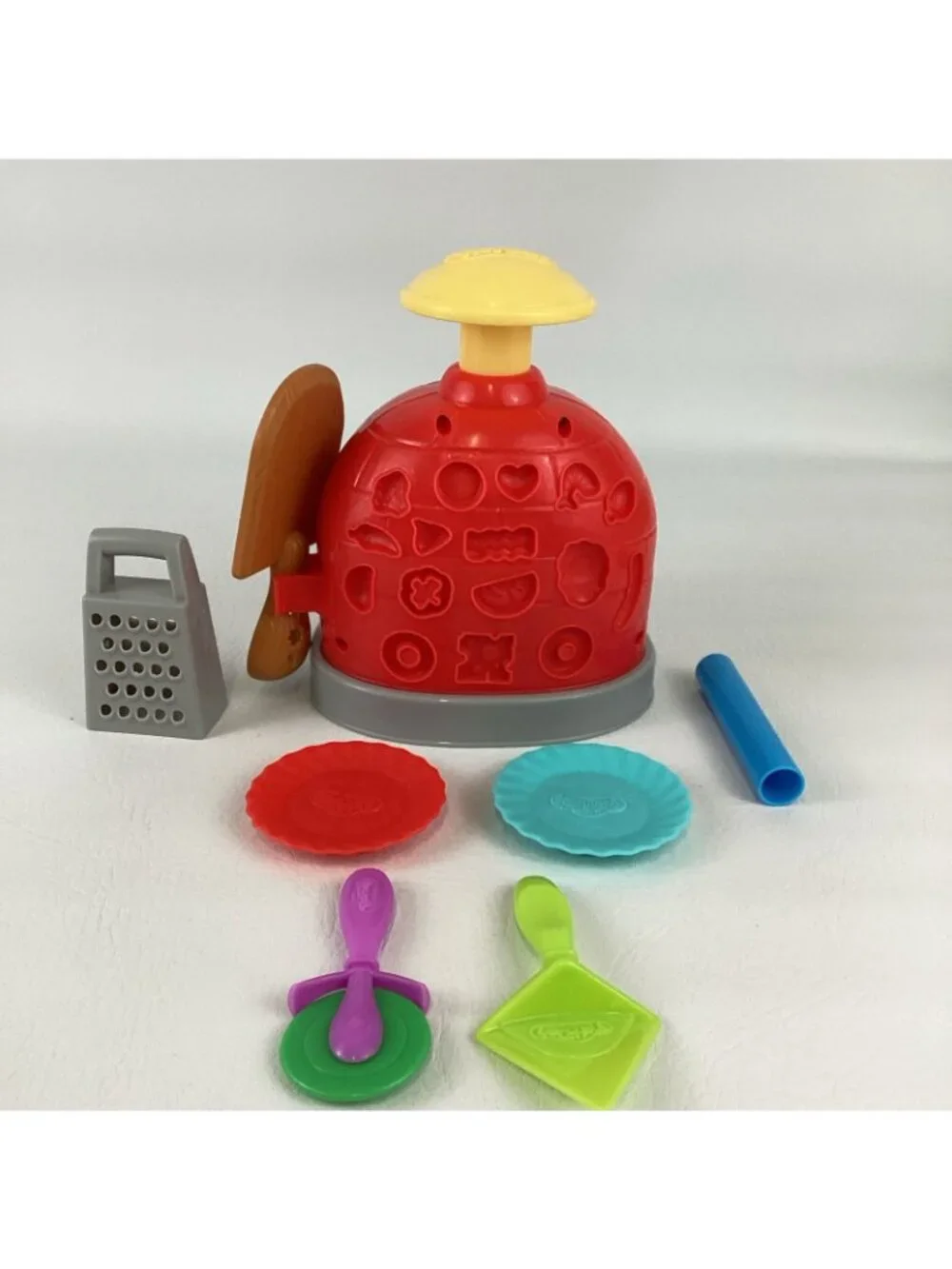 Play Doh Kitchen Creations Stamp N Top Pizza Oven Playset Press Mold Tools Lot
